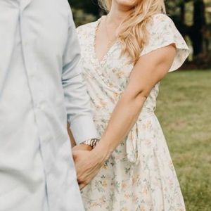Loft wrap floral dress